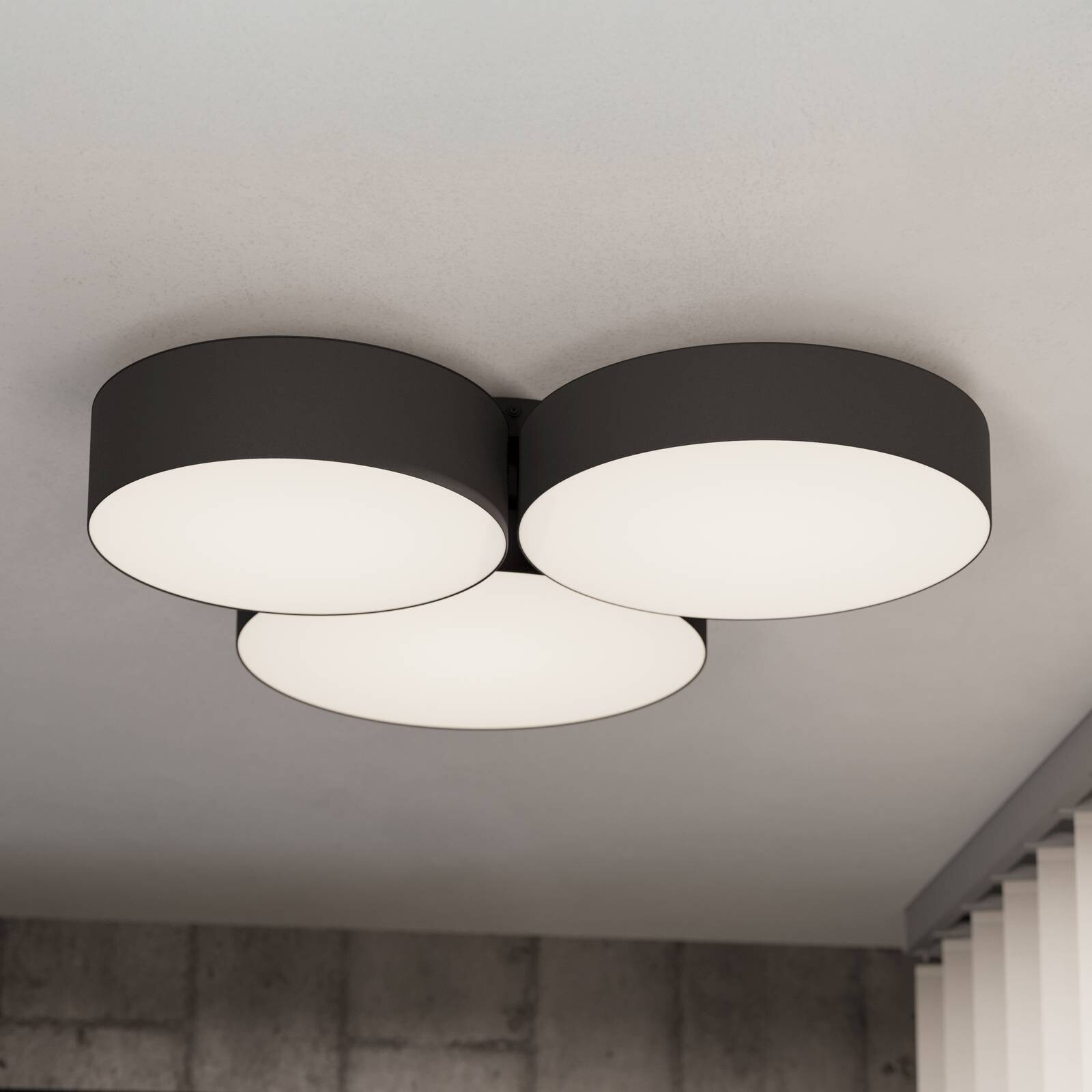 EGLO connect Smart stropné LED svetlo Barbano-Z, čierne