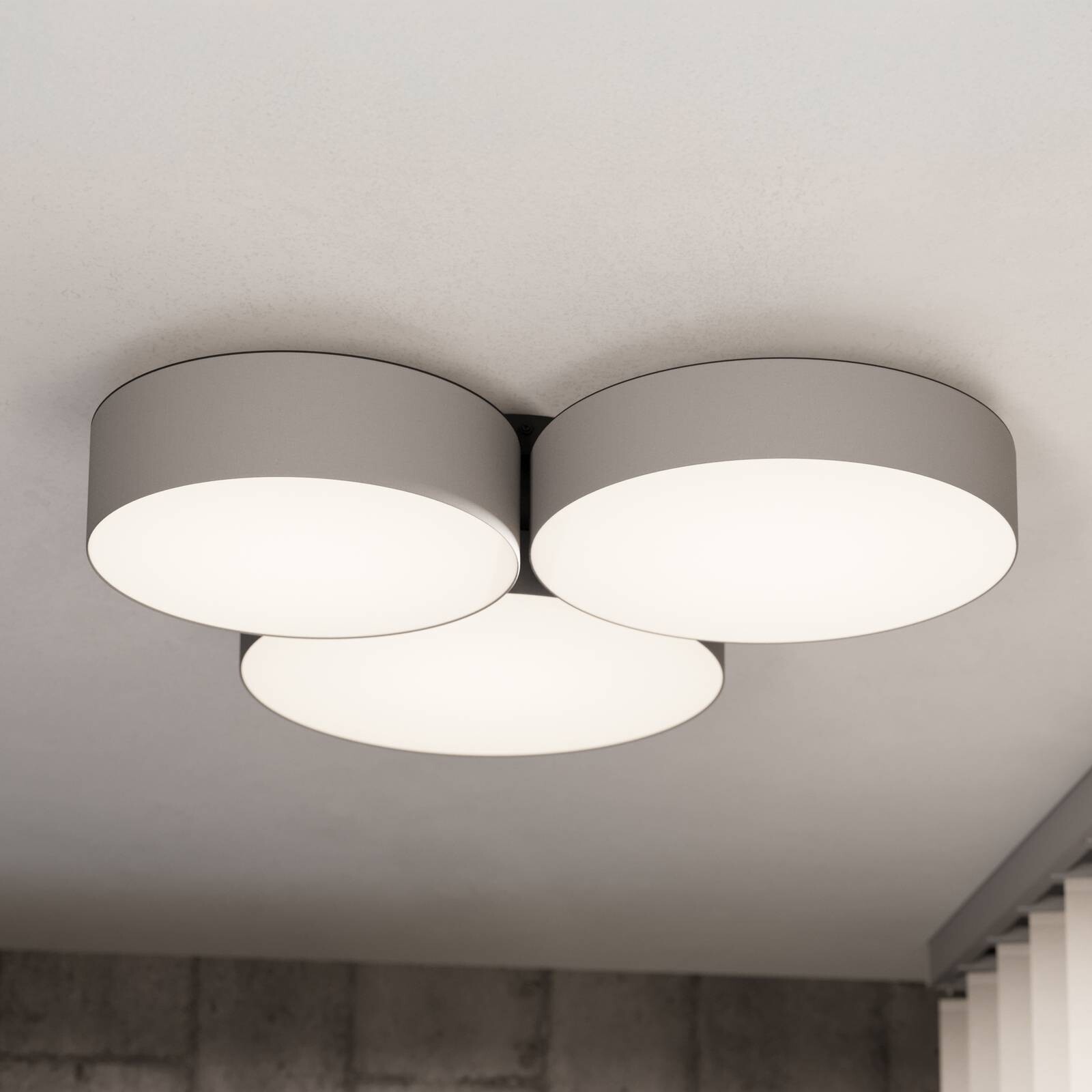 EGLO connect Smart stropné LED svetlo Barbano-Z, sivá