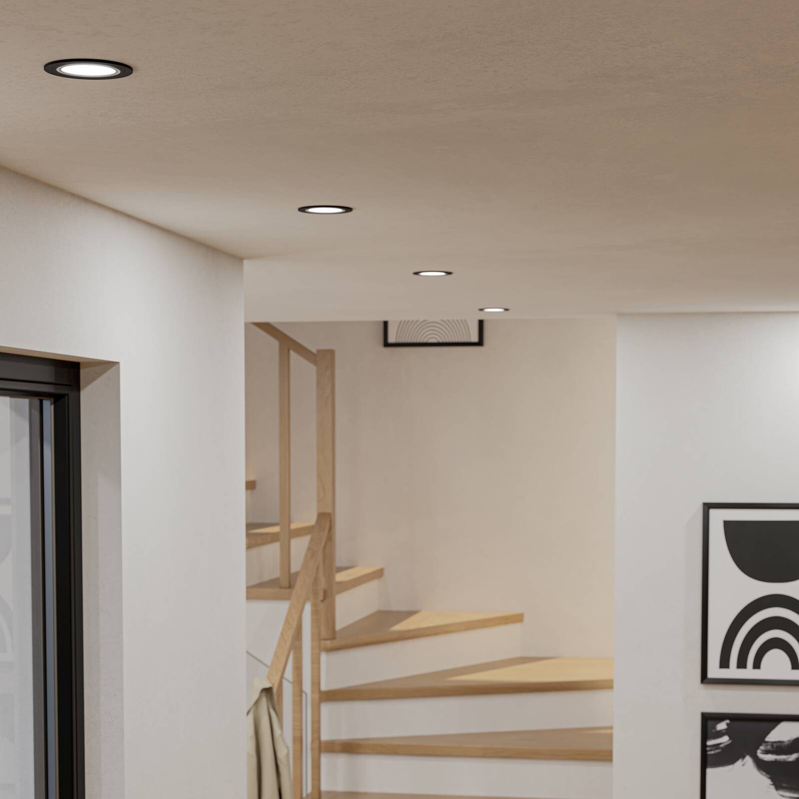 EGLO connect inteligentné LED svietidlo Carosso-Z, Ø 9 cm, čierne