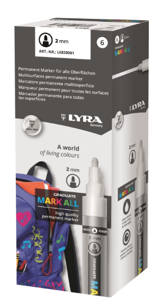 LYRA GRADUATE MARK ALL - Popisovač M 6820018 - red, hrot 2 mm