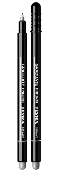 LYRA GRADUATE FINELINER - Precízne popisovače s tenkým hrotom (6770018 - scarlet lake, hrot 0,5 mm)