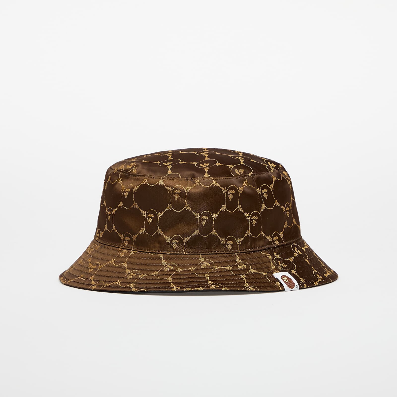 A BATHING APE College Monogram Reversible Buckle Hat Black M