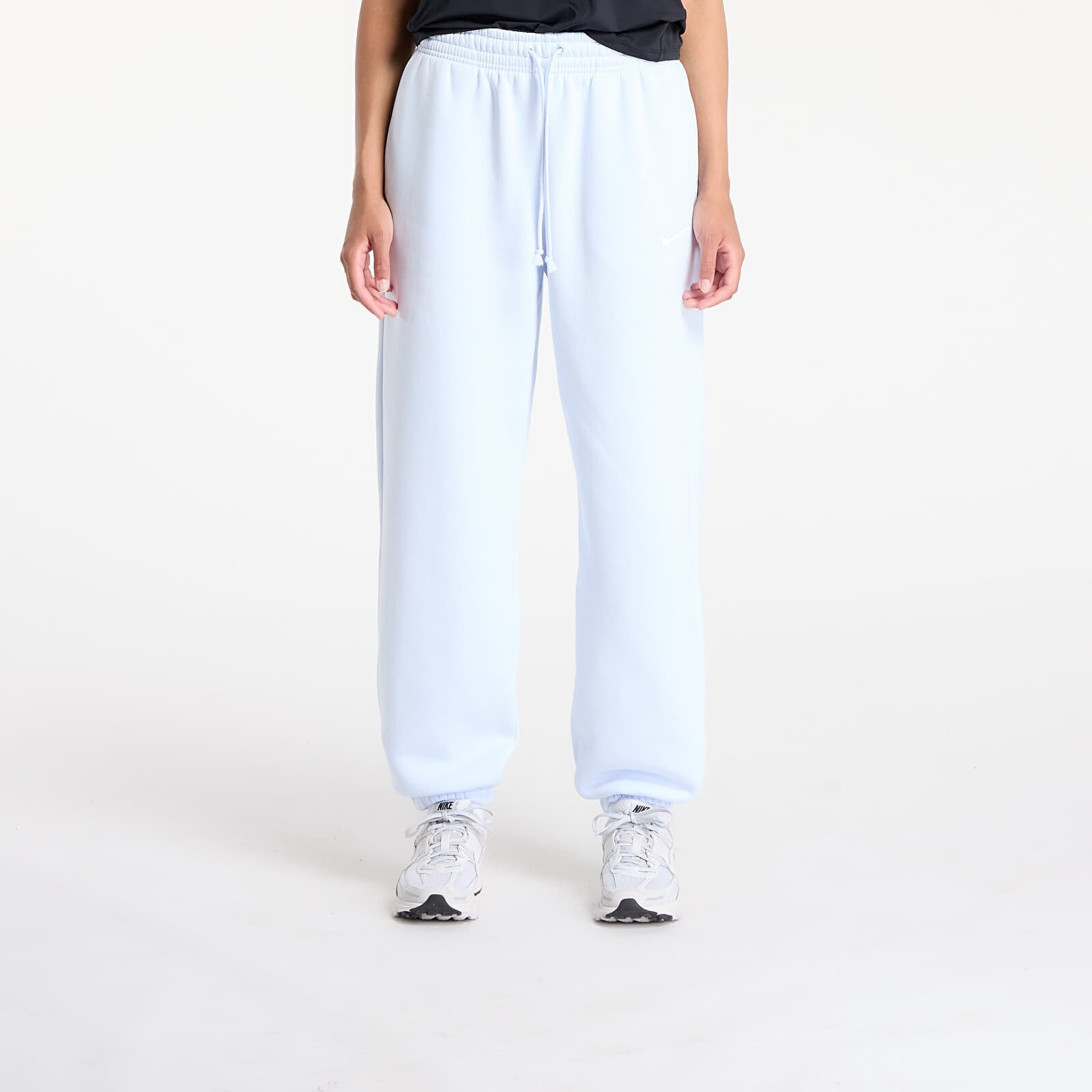 Kalhoty Nike Sportswear Phoenix Fleece Women's High-Waisted Oversized Sweatpants Blue Tint/ Sail M