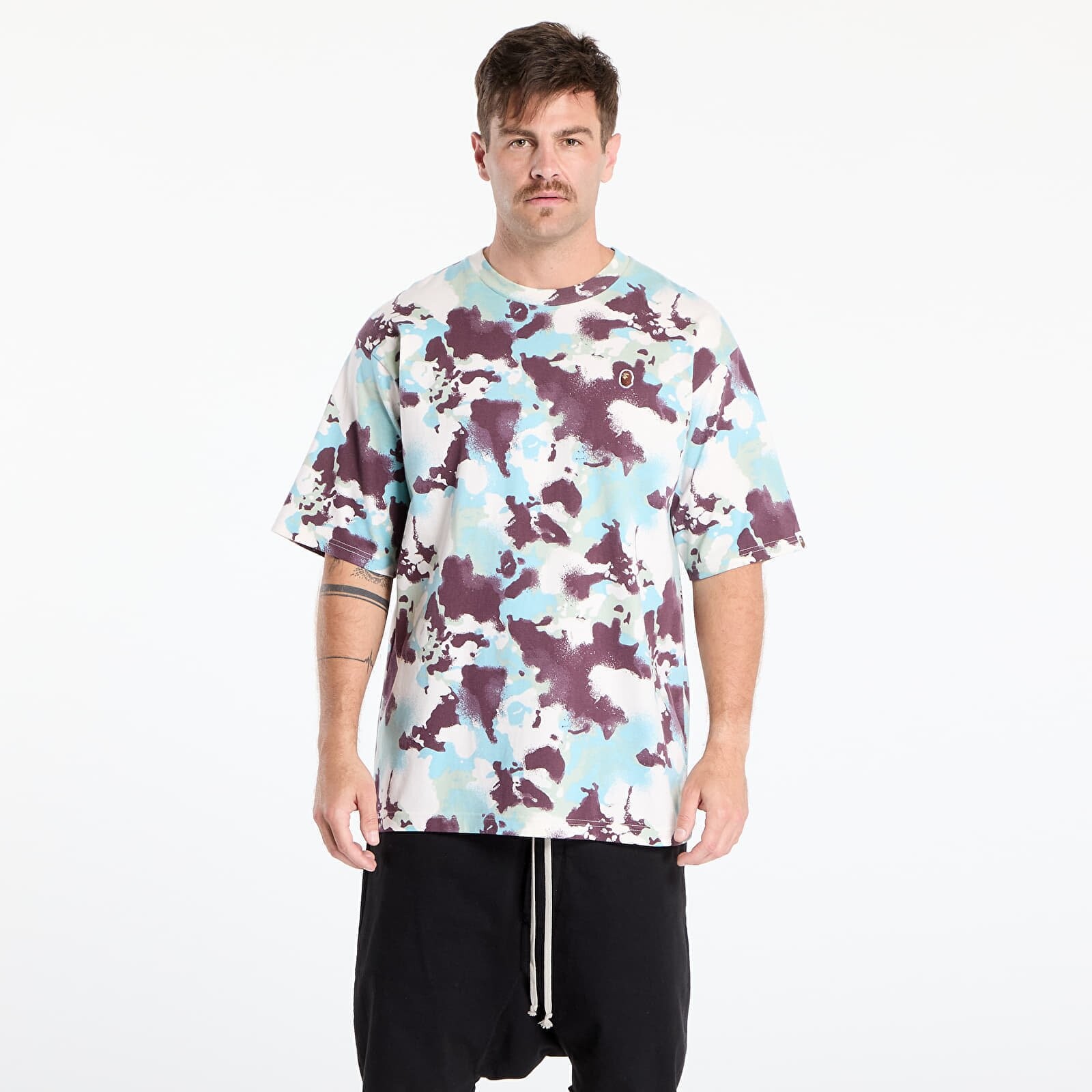 Tričko A BATHING APE Map Camo Ape Head One Point Tee UNISEX Multicolor L