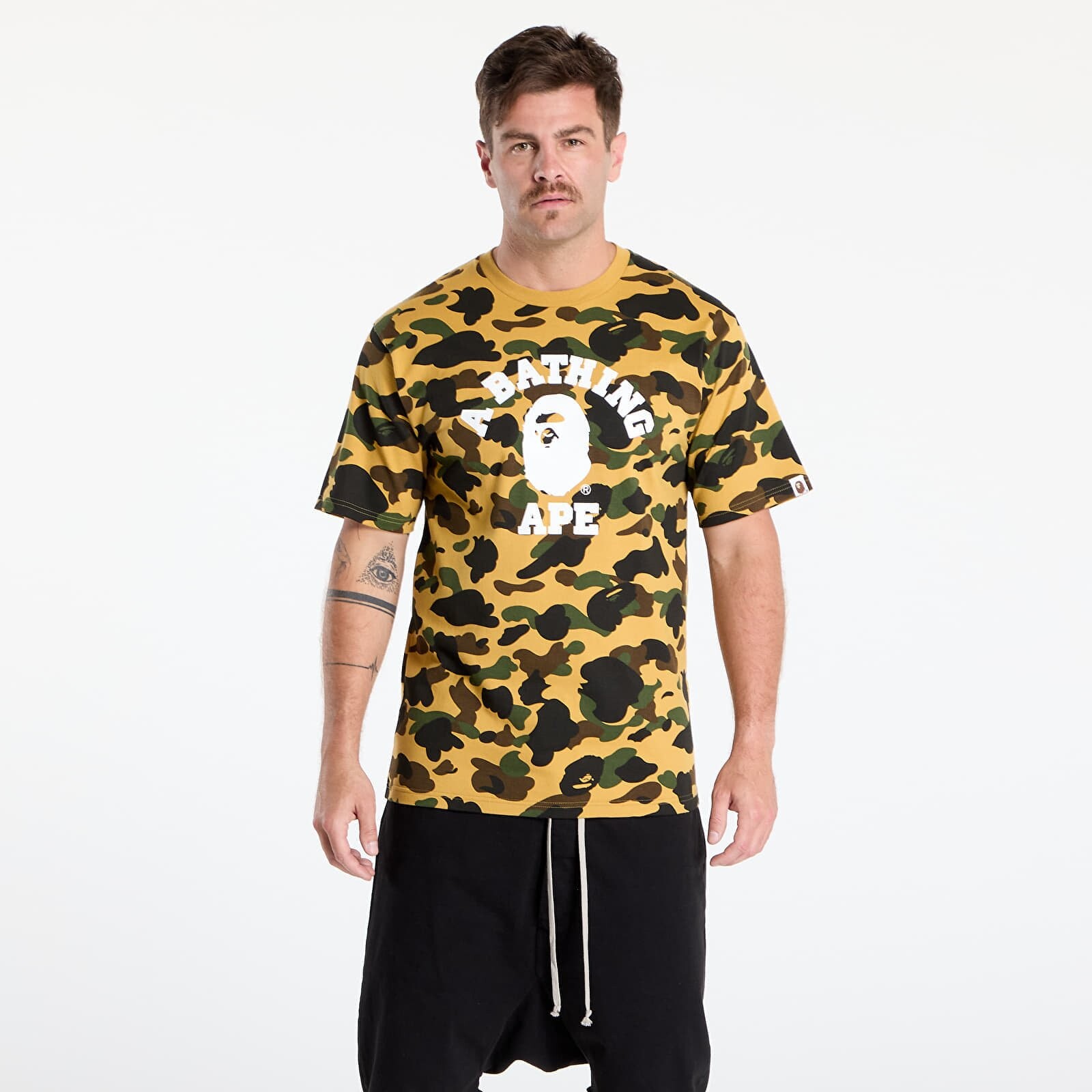 Tričko A BATHING APE 1St Camo College Tee UNISEX Yellow M