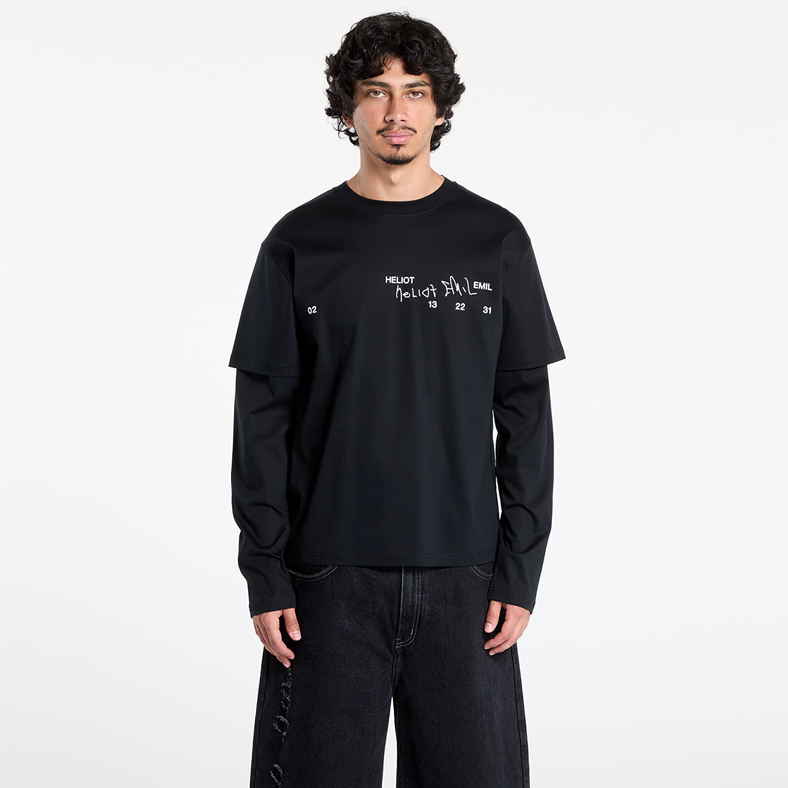 Tričko HELIOT EMIL Fulgens Longsleeve Black M