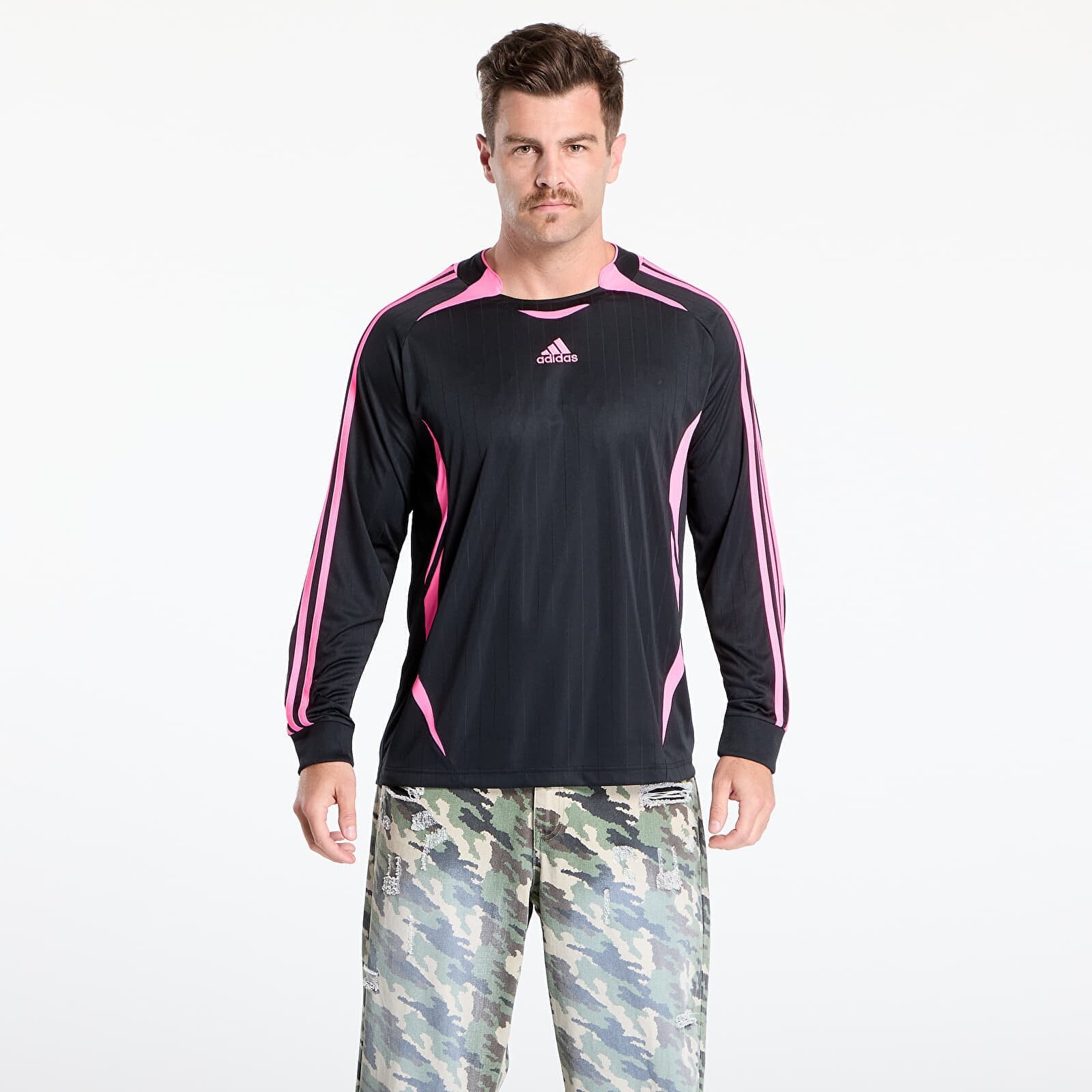 Dres adidas Teamgeist Longlseeve Jersey Black/ Lucid Pink XL