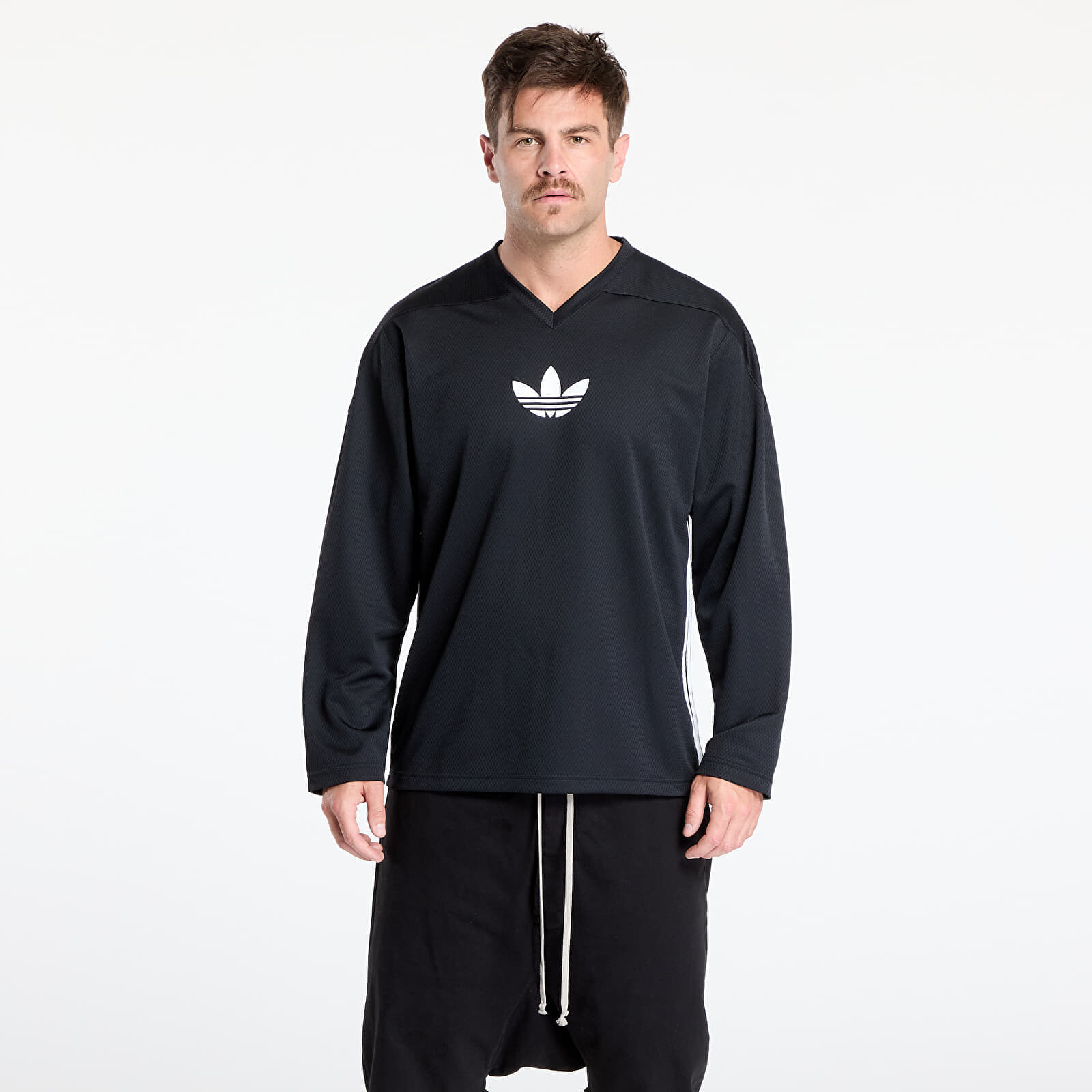 Tričko adidas Originals Adicolor Mesh Long Sleeve Black/ White S