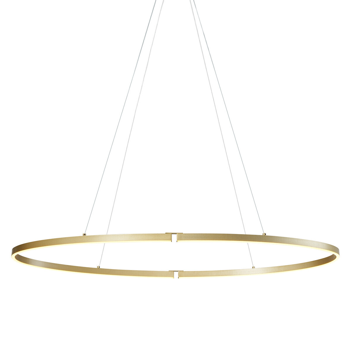 Dizajnové závesné svietidlo mosadzné 120 cm vrátane LED 3-stupňové stmievateľné - Ovallo