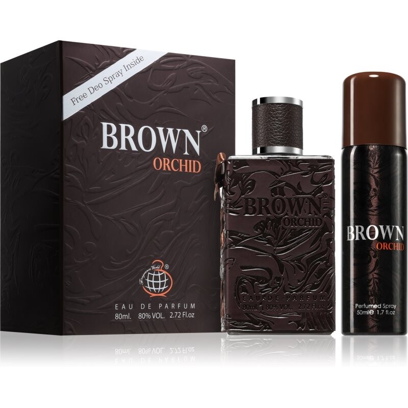 Fragrance World Brown Orchid darčeková sada pre mužov 1 ks