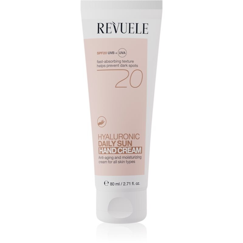 Revuele Daily Sun Hyaluronic hydratačný ochranný krém na ruky SPF 20 80 ml
