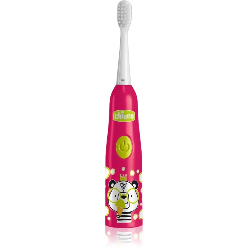 Chicco Electric Toothbrush 3y+ detská zubná kefka na batérie pre deti Panda 1 ks