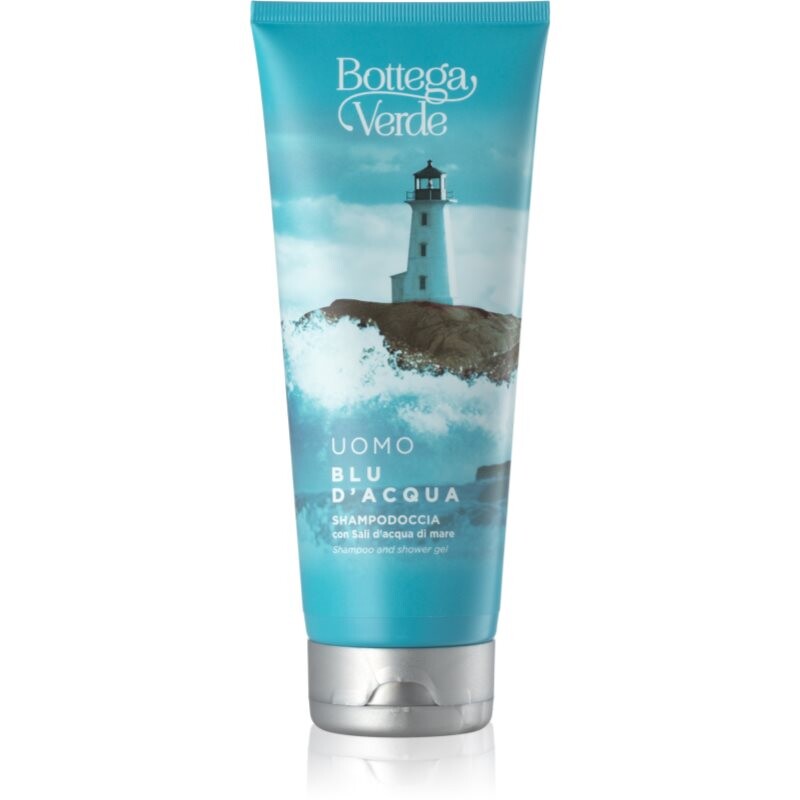 Bottega Verde Blu d'Acqua sprchový gél a šampón 2 v 1 s morskou soľou 200 ml