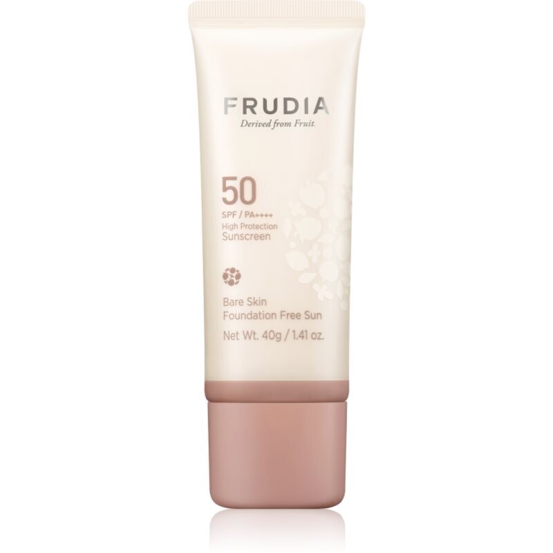 Frudia Sun Bare Skin Foundation minerálny ochranný fluid na tvár pre zjednotenie farebného tónu pleti SPF 50 40 g