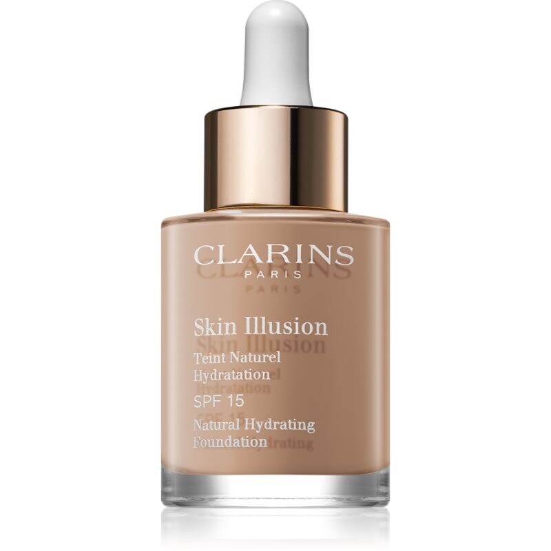 Clarins Skin Illusion Natural Hydrating Foundation rozjasňujúci hydratačný make-up SPF 15 odtieň 108,5 Cashew 30 ml