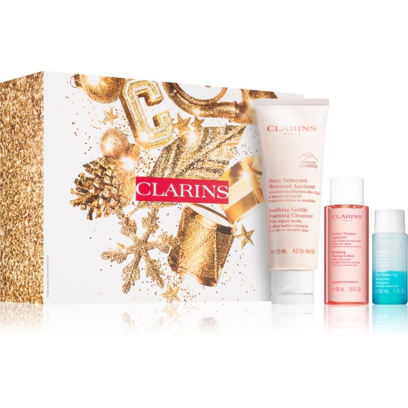 Clarins Cleansing Collection darčeková sada pre citlivú pleť a oči