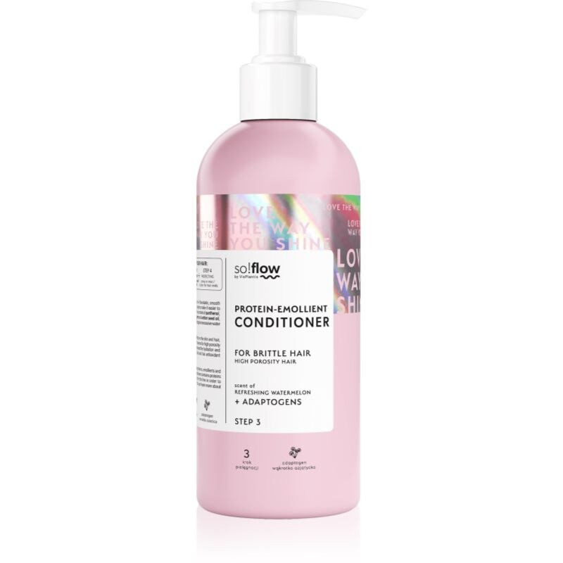 so!flow High Porosity posilňujúci kondicionér pre lámavé a namáhané vlasy 400 ml