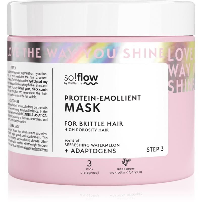 so!flow High Porosity posilujúca maska pre lámavé a namáhané vlasy 400 ml
