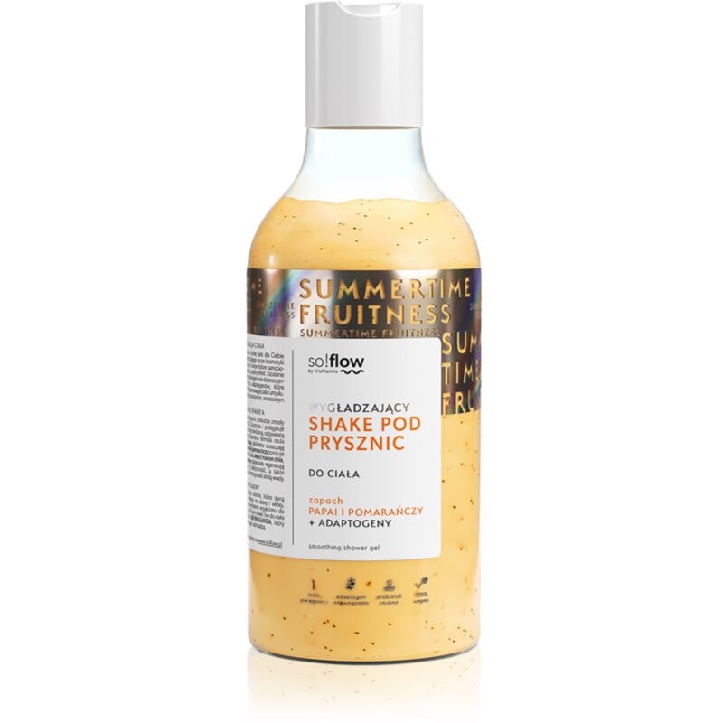 so!flow Smoothing Shower Shake sprchový gél pre všetky typy pokožky Papaya & Orange 400 ml