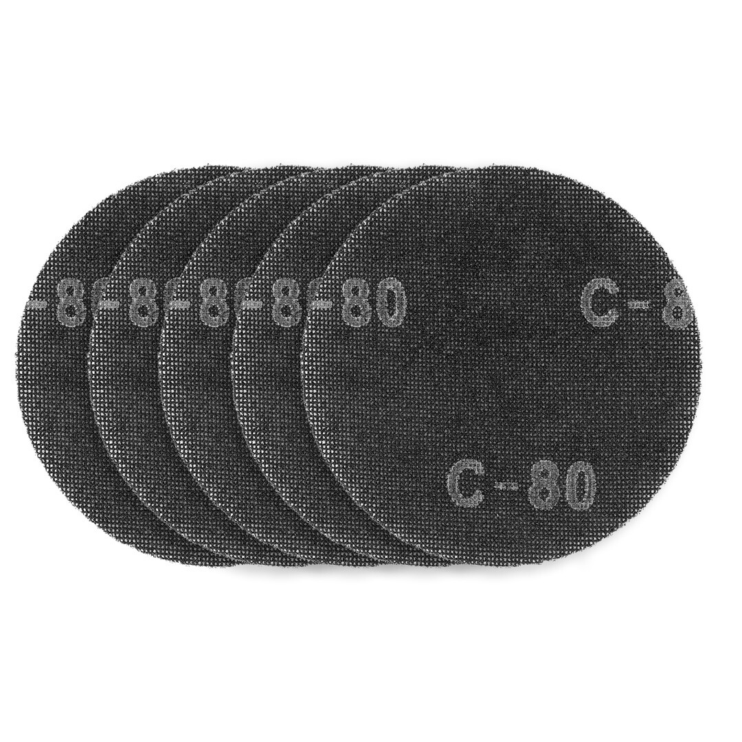 GRAPHITE Mriežka na brúsenie sadry so suchým zipsom 180 mm, K80, 5ks pre brúsku 59G263 54H026