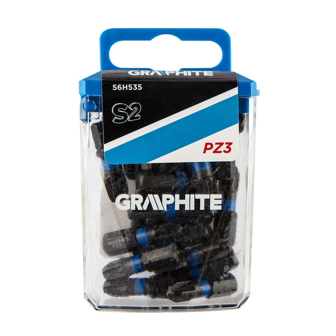 GRAPHITE Rázové bity PZ3 x 25 mm, 20 kusov. 56H535