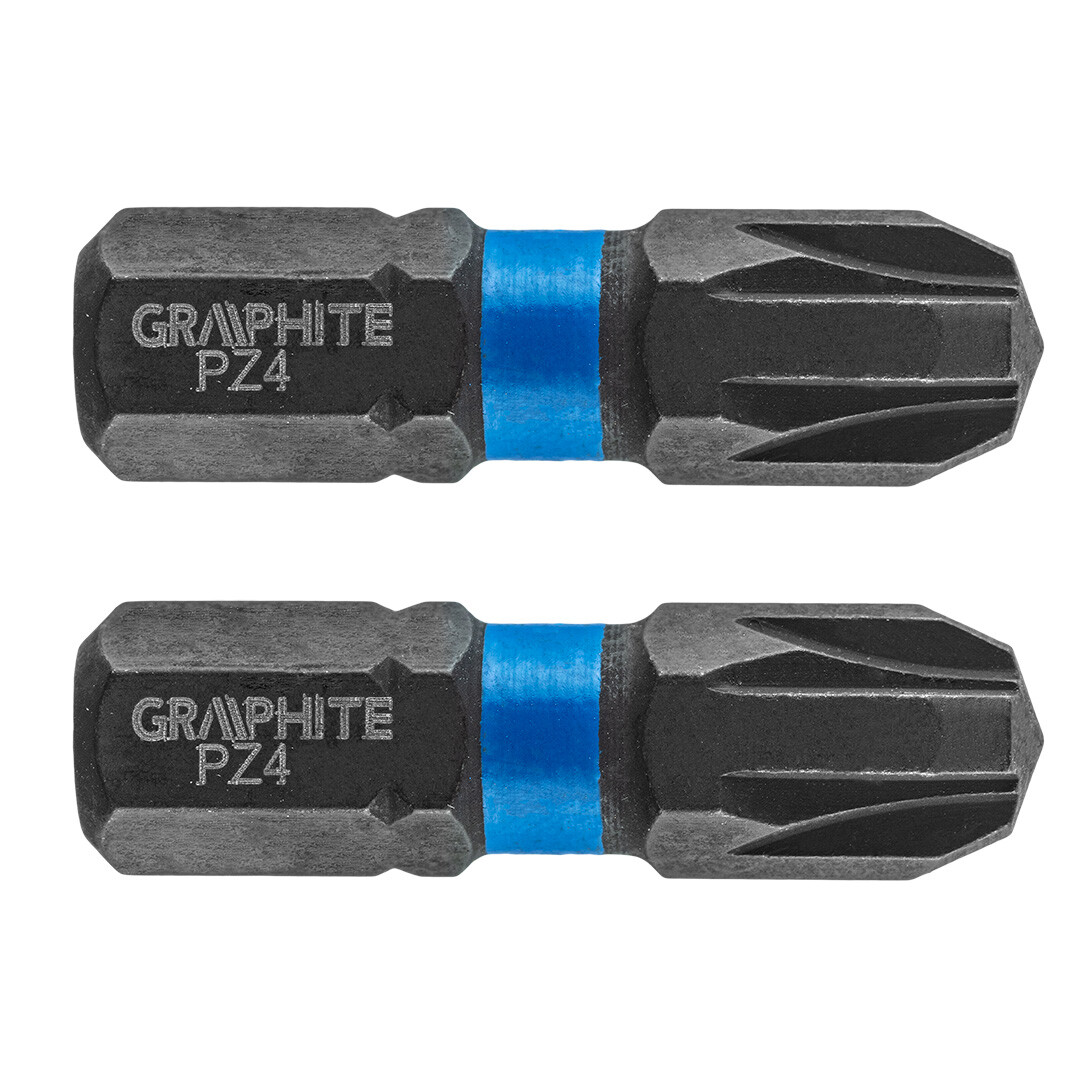 GRAPHITE Rázové bity PZ4 x 25 mm, 2 ks. 56H506