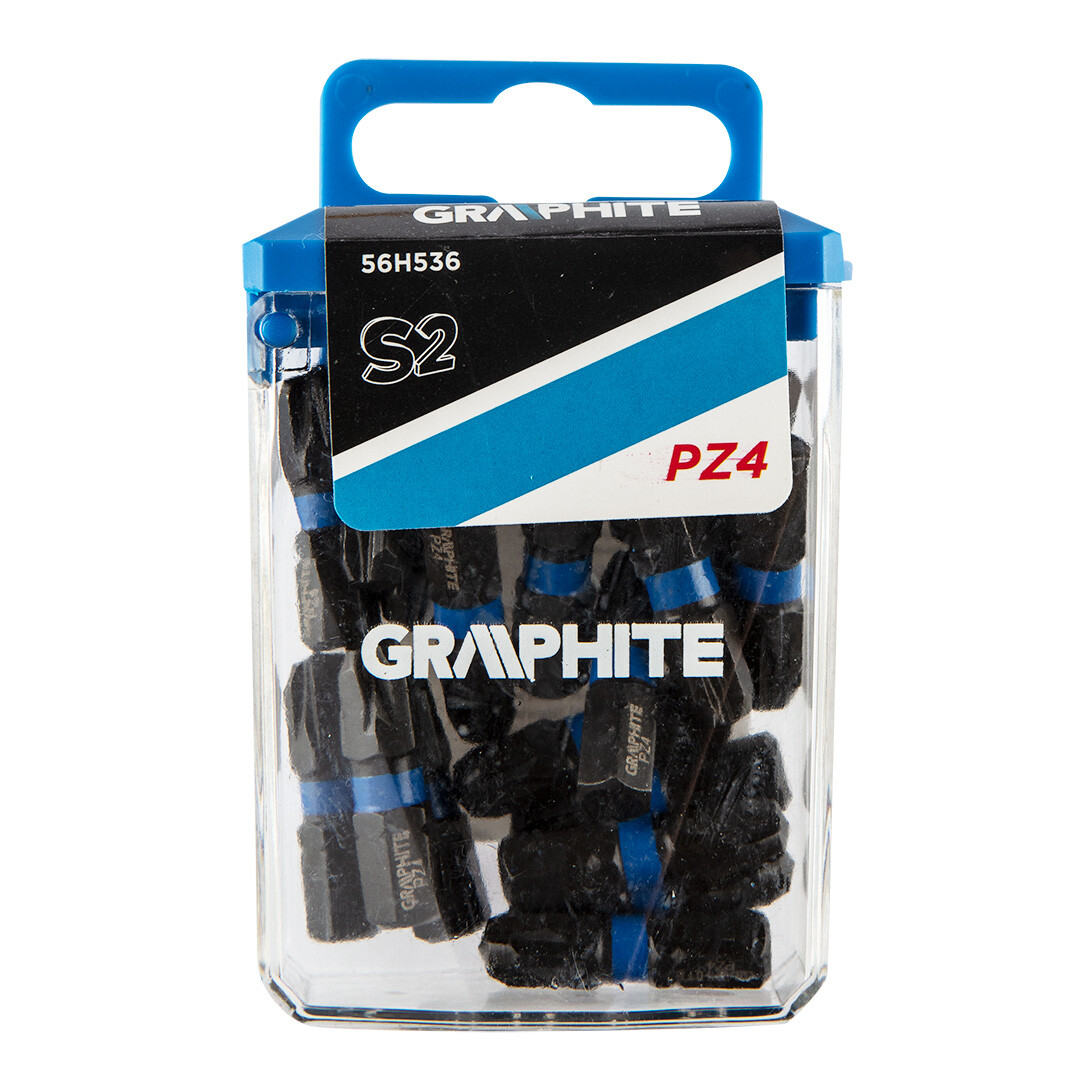 GRAPHITE Rázové bity PZ4 x 25 mm, 20 ks. 56H536