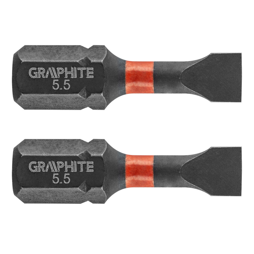 GRAPHITE Rázové bity SL5,5 x 25 mm, 2 ks. 56H510