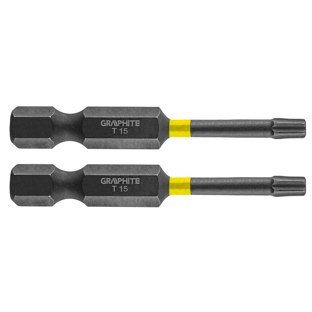 GRAPHITE Rázové bity TX15 x 50 mm, 2 kusy. 56H524