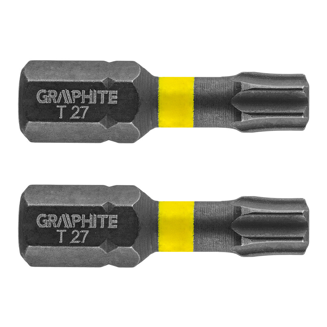 GRAPHITE Rázové bity TX27 x 25 mm, 2 ks. 56H515