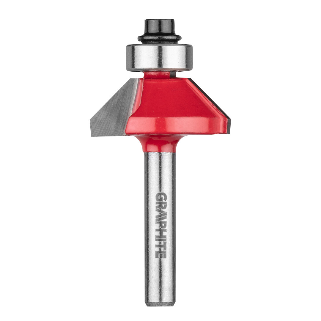 GRAPHITE Tvarový frézovací bit s ložiskom, HM, 26.6 x 9,52 mm, stopka 6 mm 56H217