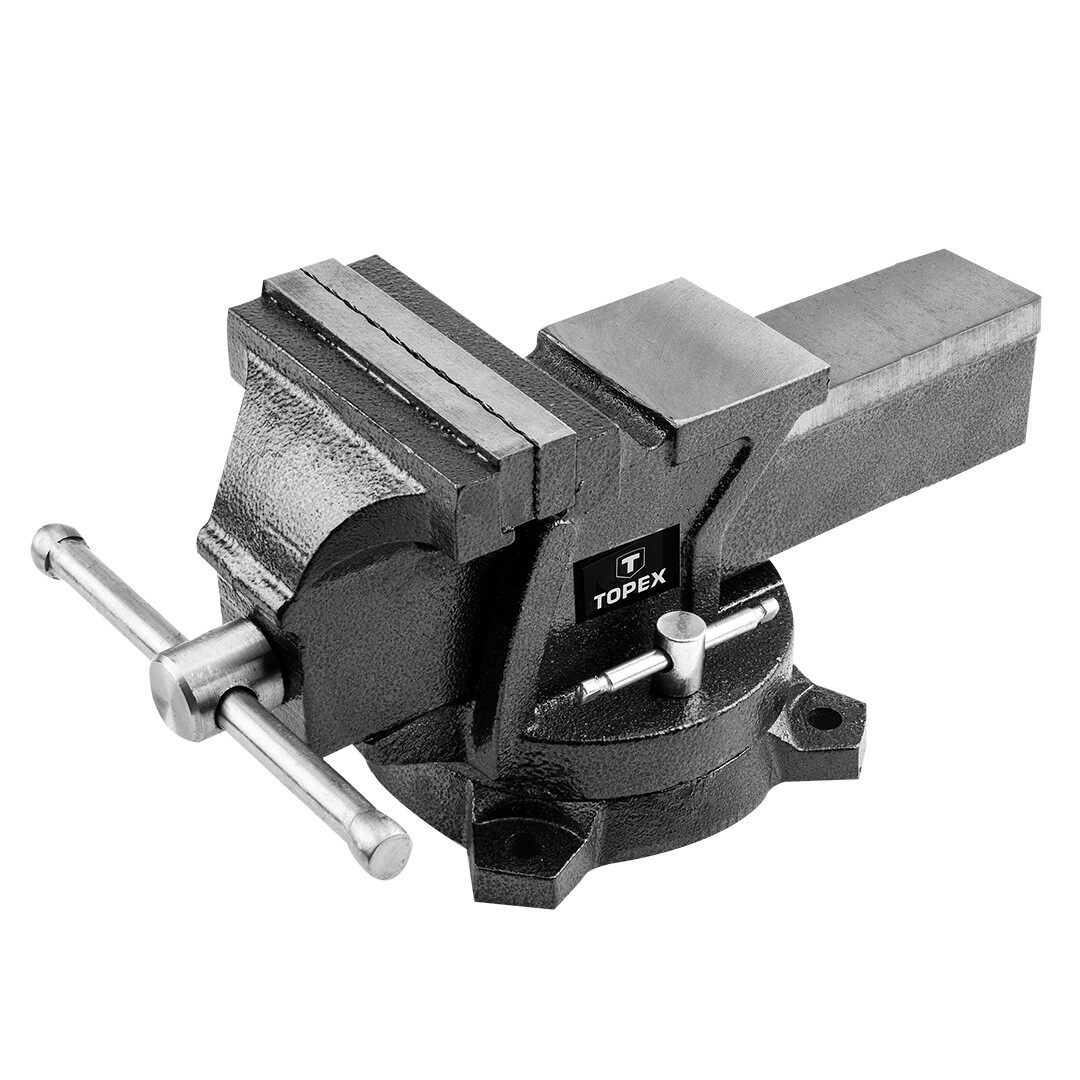 TOPEX Zverák liatinový pevný s otočnou základňou, 150 mm 07A215