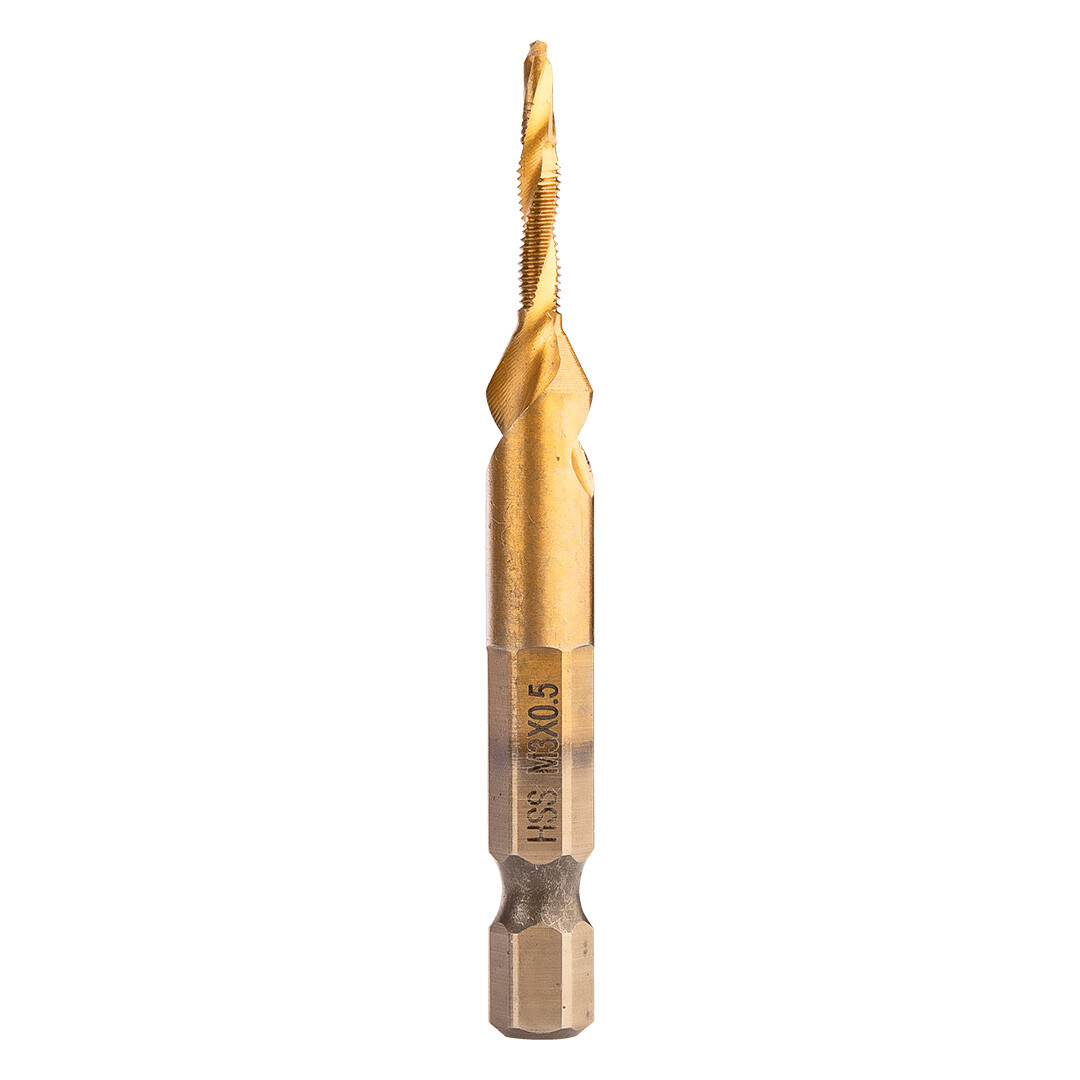 NEO TOOLS HSS TiN závitový vrták, M3x0,5 mm, Hex 08-949