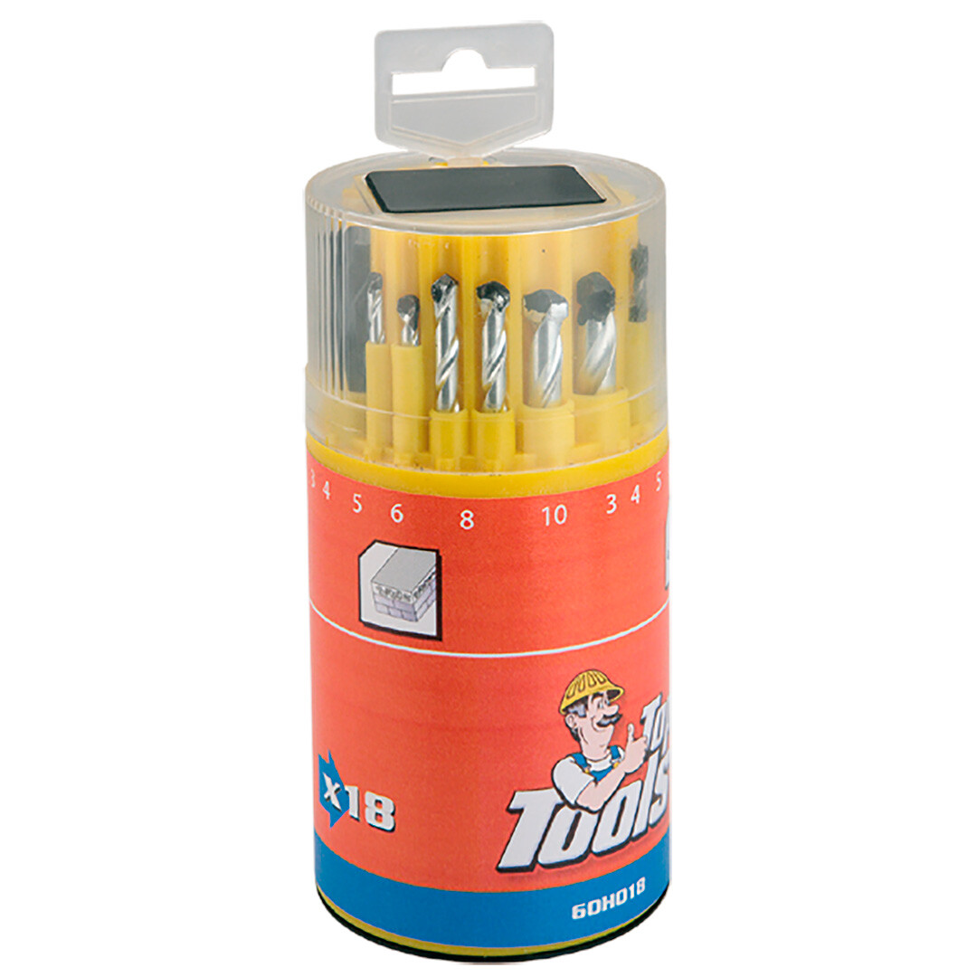 Top Tools Rôzne vrtáky (kov / betón / drevo), 18 ks sada 60H018