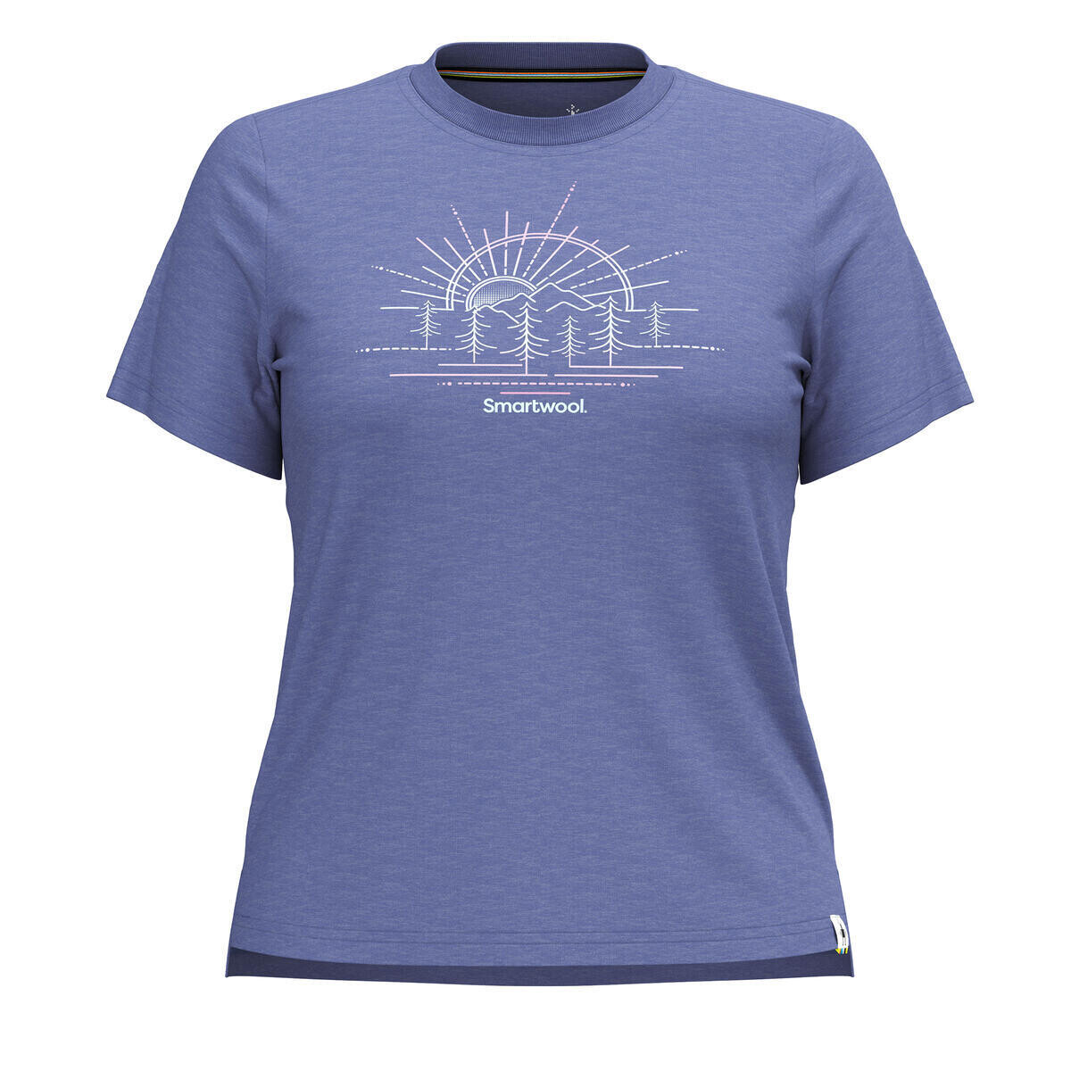 Smartwool W MOUNTAIN SOL SHORT SLEEVE GRAPHIC TEE nightfall blue Veľkosť: L