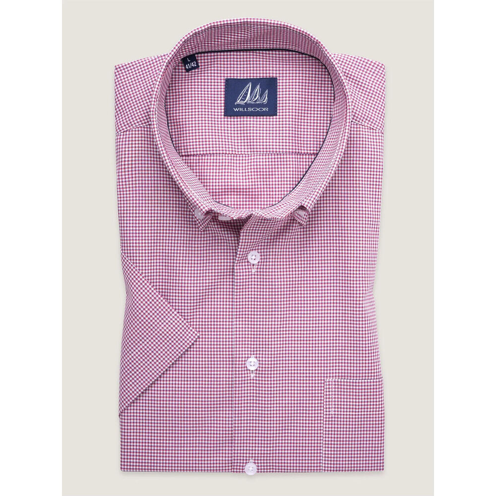 Pánska ružová košeľa slim fit s golierom na gombíky 18262