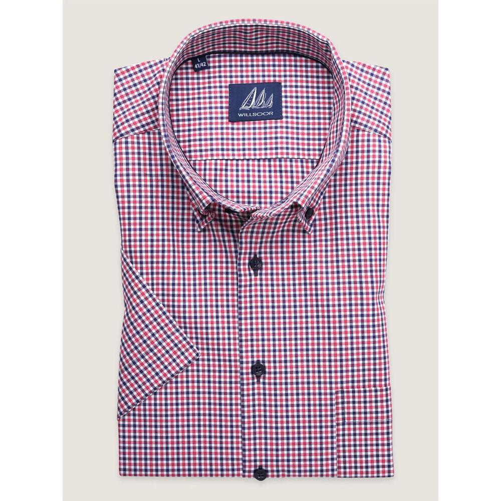 Pánska košeľa slim fit s farebným károvaným vzorom 18272