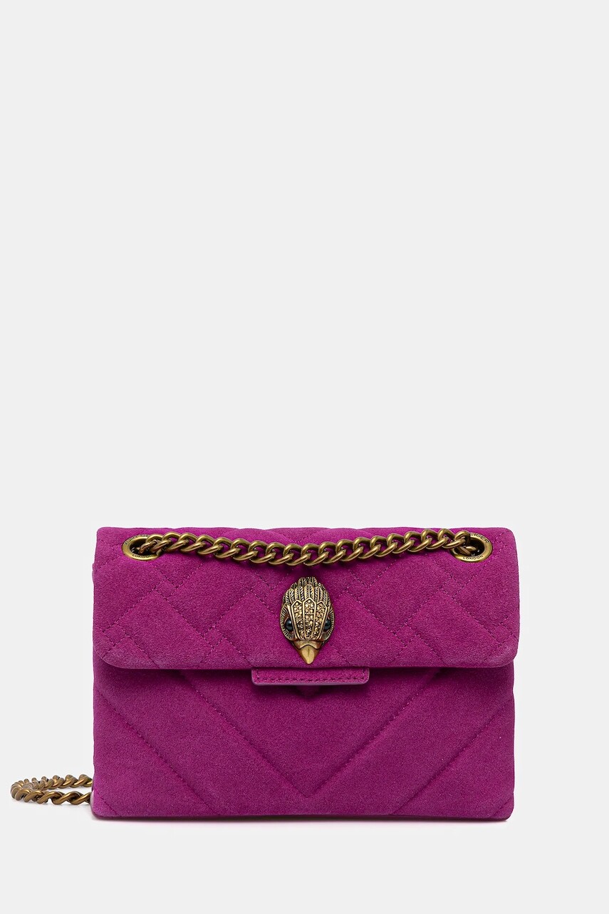 Semišová kabelka Kurt Geiger London KENSINGTON ružová farba, 4372852219