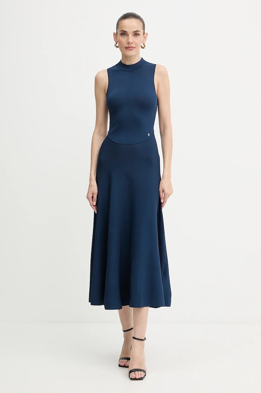 Šaty Guess CASSANDRA modrá farba, maxi, áčkový strih, W5YK0S Z0241