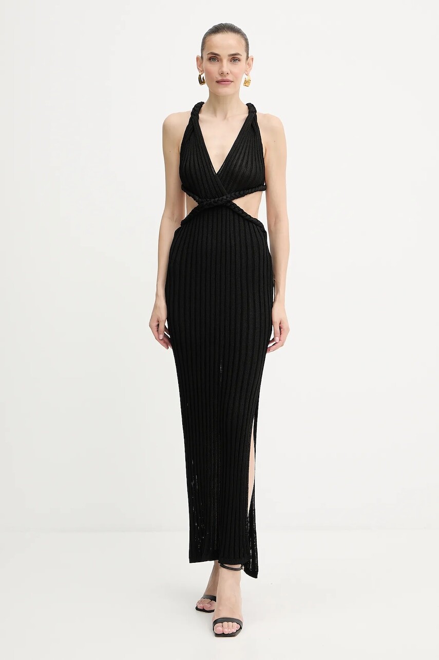 Šaty Guess VANYA čierna farba, maxi, priliehavé, W5YK0O Z0210