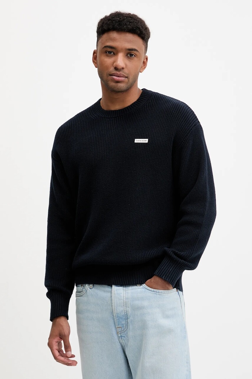 Bavlnený sveter Guess Jeans tmavomodrá farba, M5YR25 Z3HM1