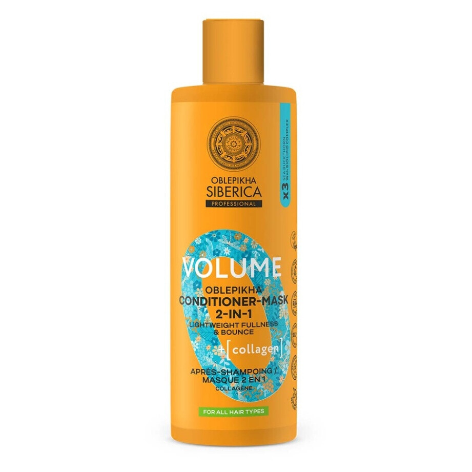 NATURA SIBERICA Oblepikha O Volume Kolagénový kondicionér 2v1 400 ml