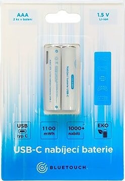 BlueTouch USB-C AAA 1,5 V, 2 ks