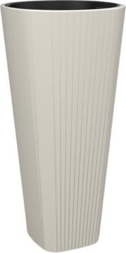 LAMELA Kvetináč MUZA, 390 × 390 mm, výška 810 mm, krémový