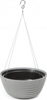 LAMELA Kvetináč závesný – žardinka JERSEY, 240 mm, sivý