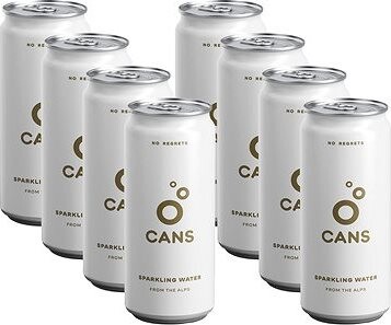 CANS jemně perlivá alpská voda, 8 x 330 ml