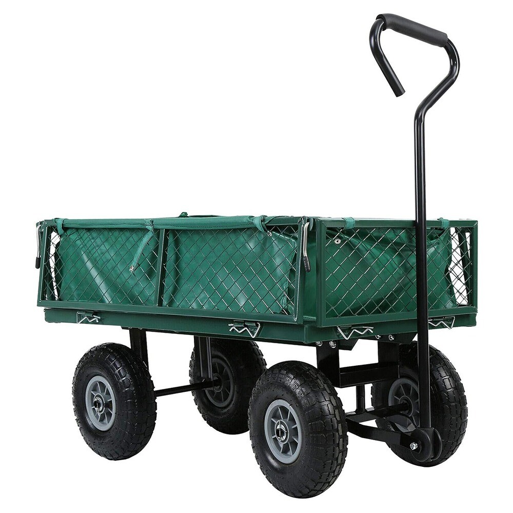Kovový záhradný ručný vozík s nosnosťou 300 kg