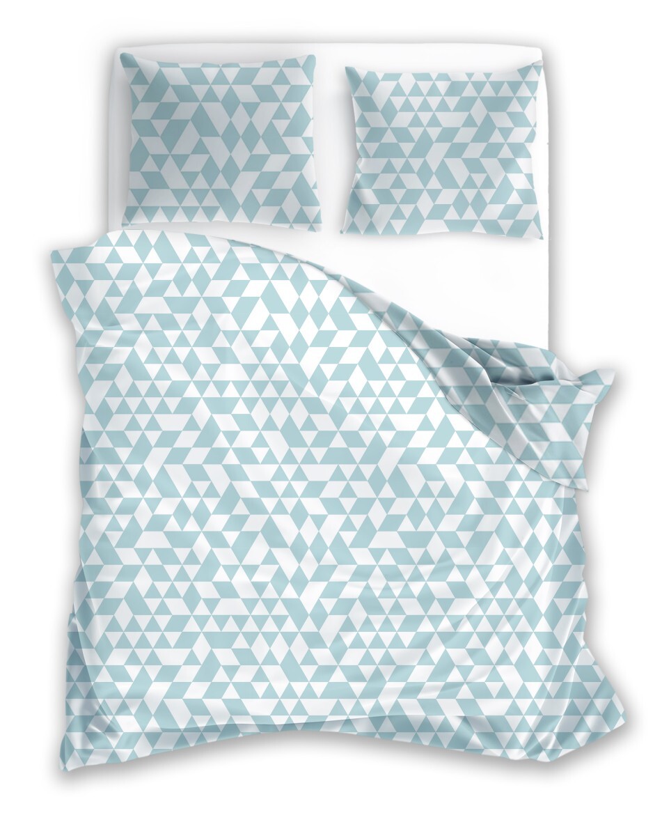 Povlečení z mikrovlákna 002 HARMONY 160x200 cm + 2x 70x80 cm bílo/modré
