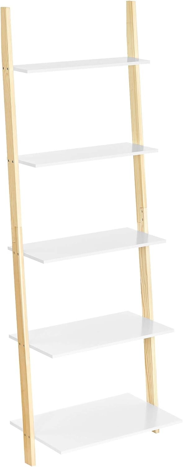 Žebříkový regál Vasagle Monry 171 cm bílý/hnědý