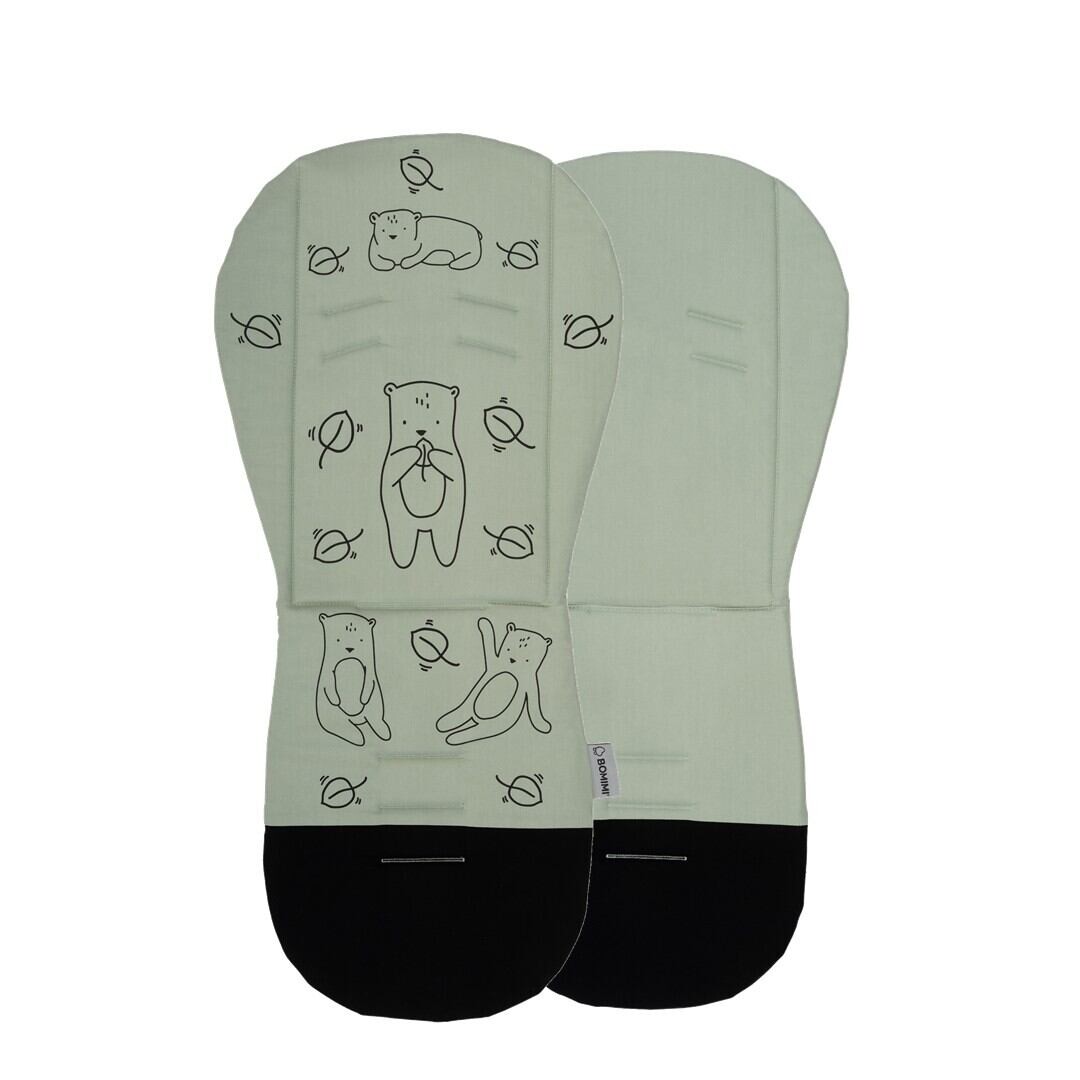 Bomimi ADA Podložka do kočíka MEDVED zelená